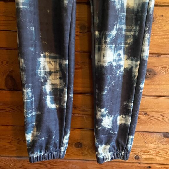 ADAM SELMAN Bleach Plaid Sweatpants Size Extra Small - Picture 9 of 9